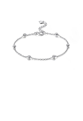 Glamorousky silver 925 Sterling Silver Simple Fashion Round Bead Bracelet BCBF6AC1566622GS_1
