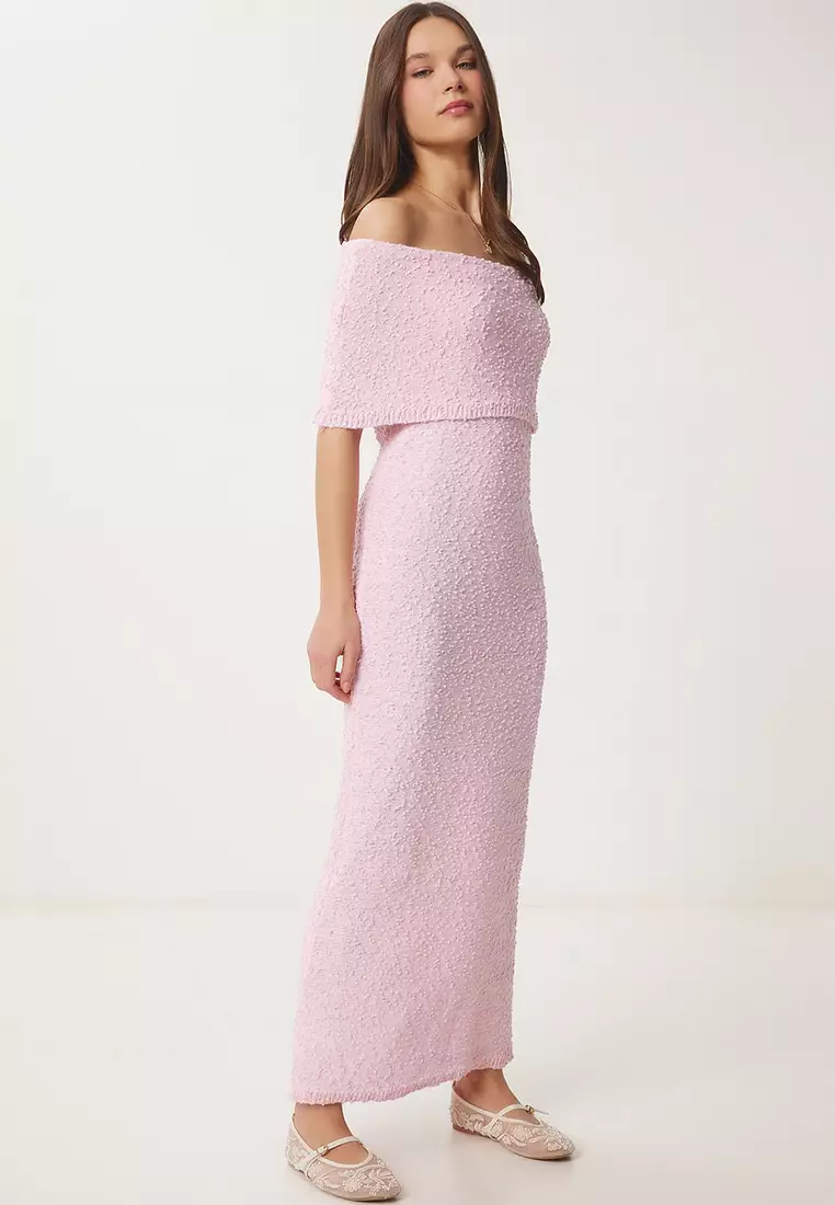 Carmen Collar Summer Knitwear Dress