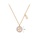 Glamorousky white 925 Sterling Silver Plated Champagne Gold Fashion Simple Hollow Alphabet S Geometric Round Pendant with Cubic Zirconia and Necklace 9F800AC371175AGS_2