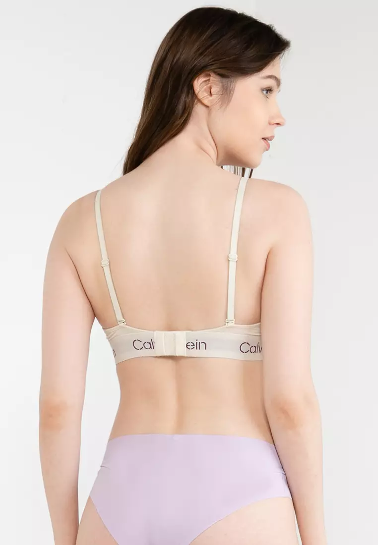 Calvin Klein Women's Unlined Triangle Bra, Barely Pink, XL : :  Fashion