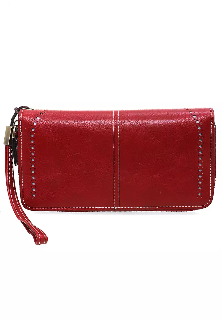 Dive Dompet Panjang Wanita Luxury Wallet Casual Many Slot Material Kulit Leather ORIGINAL - Red