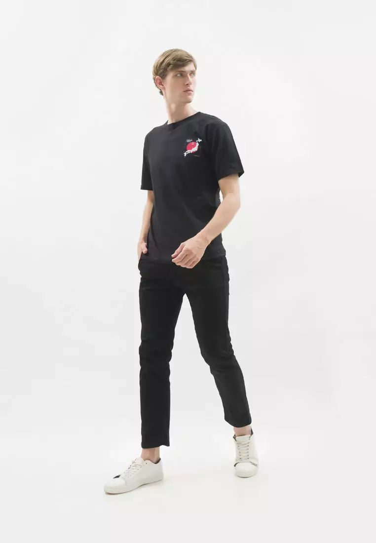 Kaos hitam t shirt polos houseofcuff motif Japan Map READY HINGGA 4XL