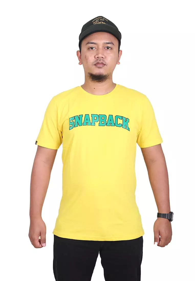 Snapback T-Shirt Kuning Dewasa Logo Snapback Hijau
