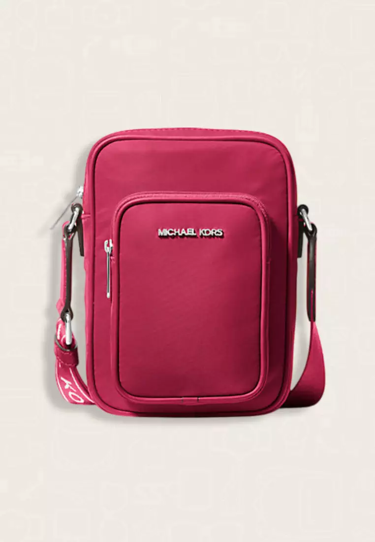 Jual Michael Kors Michael Kors Khai Nylon Crossbody Bag Dark Raspberry ...
