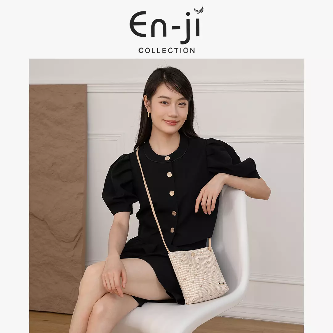 En-ji Yumei Slingbag Wanita Warna Cream