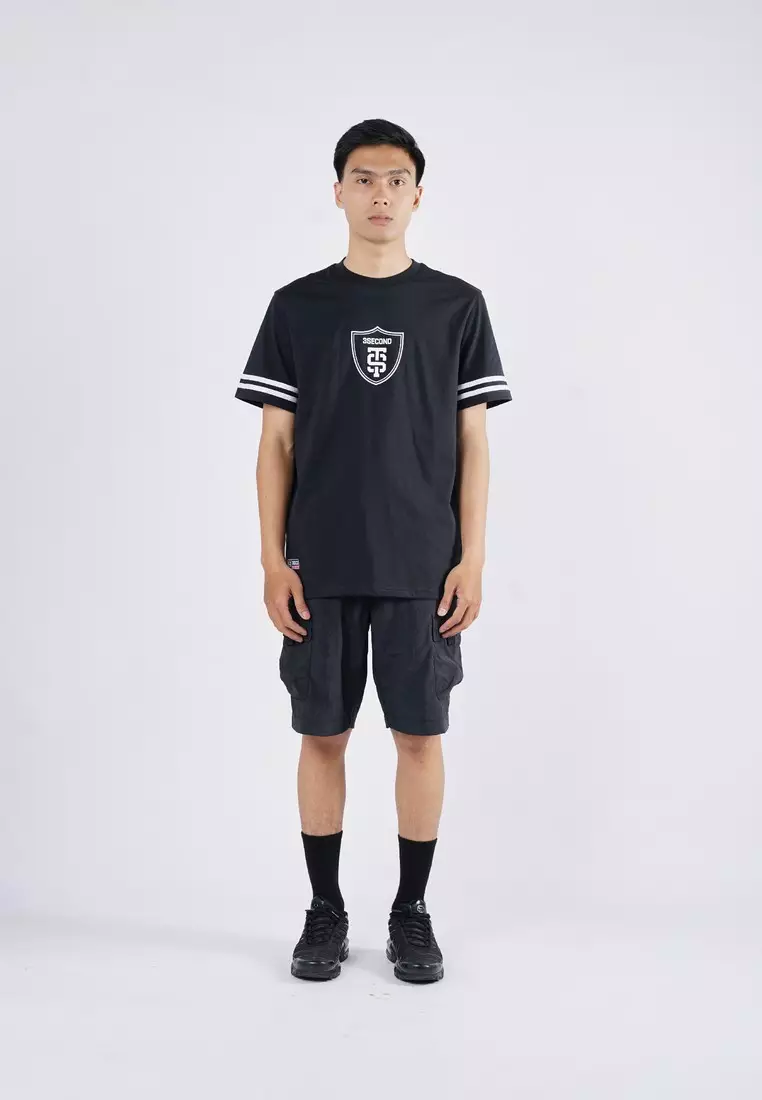 3Second Men's T-Shirt Short Sleeve Regular Fit Cotton Sporty Jshild C800225