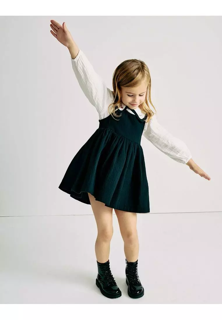 marks and spencer ladies pinafore dress Jual & 2pc Pure Cotton Collared Outfit Original 2026 Denim