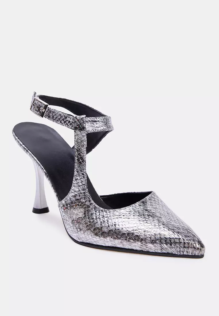 Patterned Snakeskin Heels