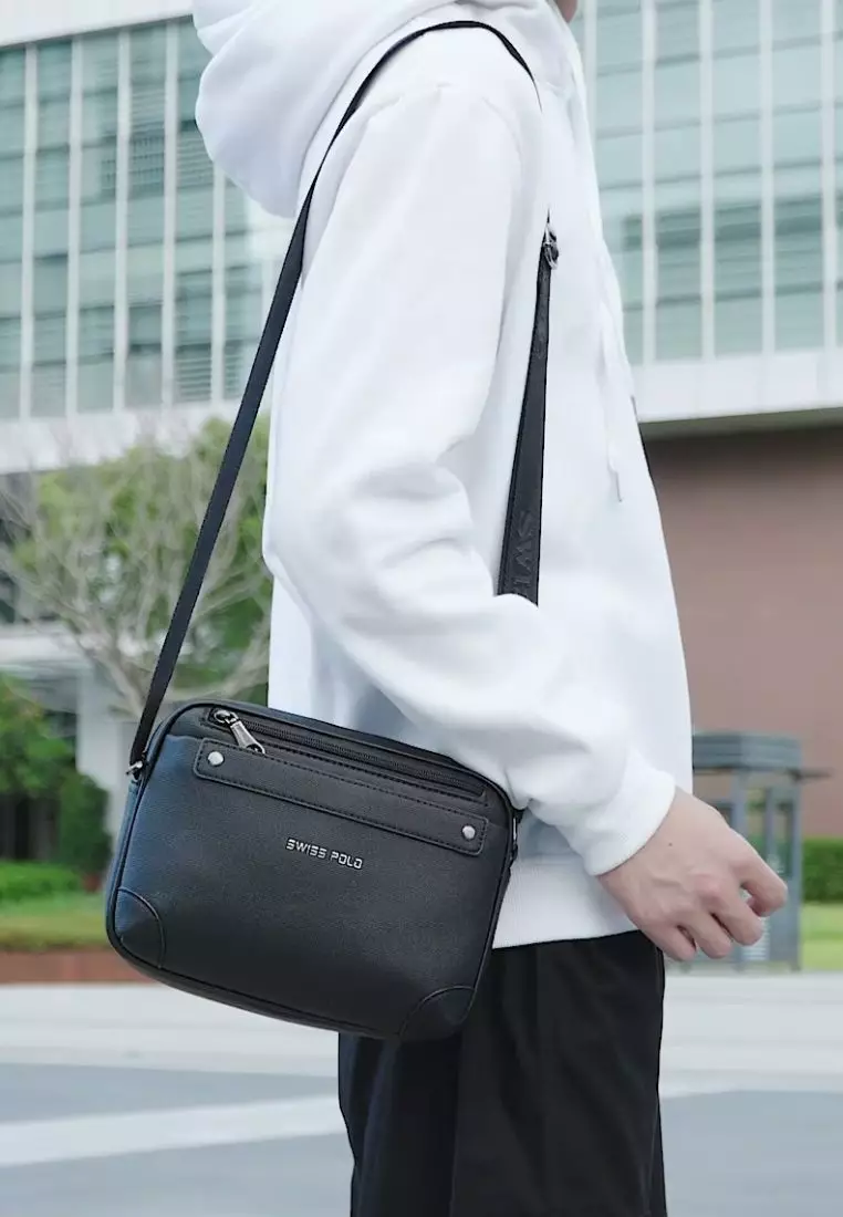 Men's Sling Bag / Crossbody Bag - Black