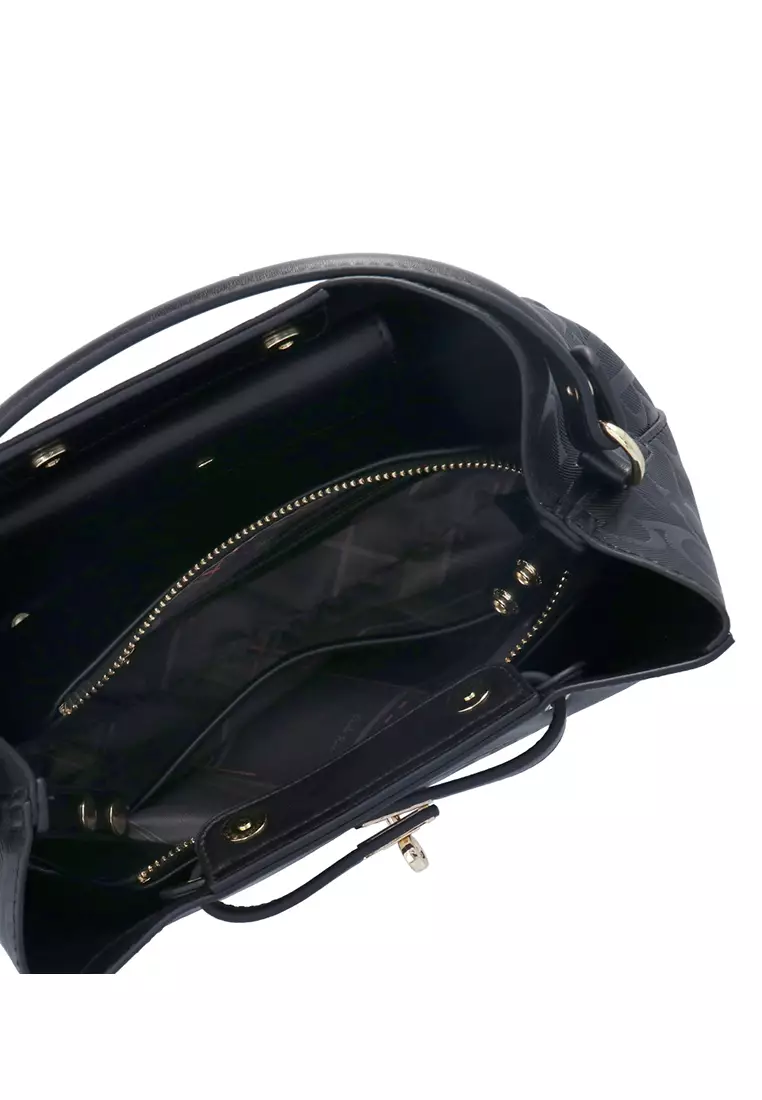 Black Vienna Bucket Bag in CR Monogram