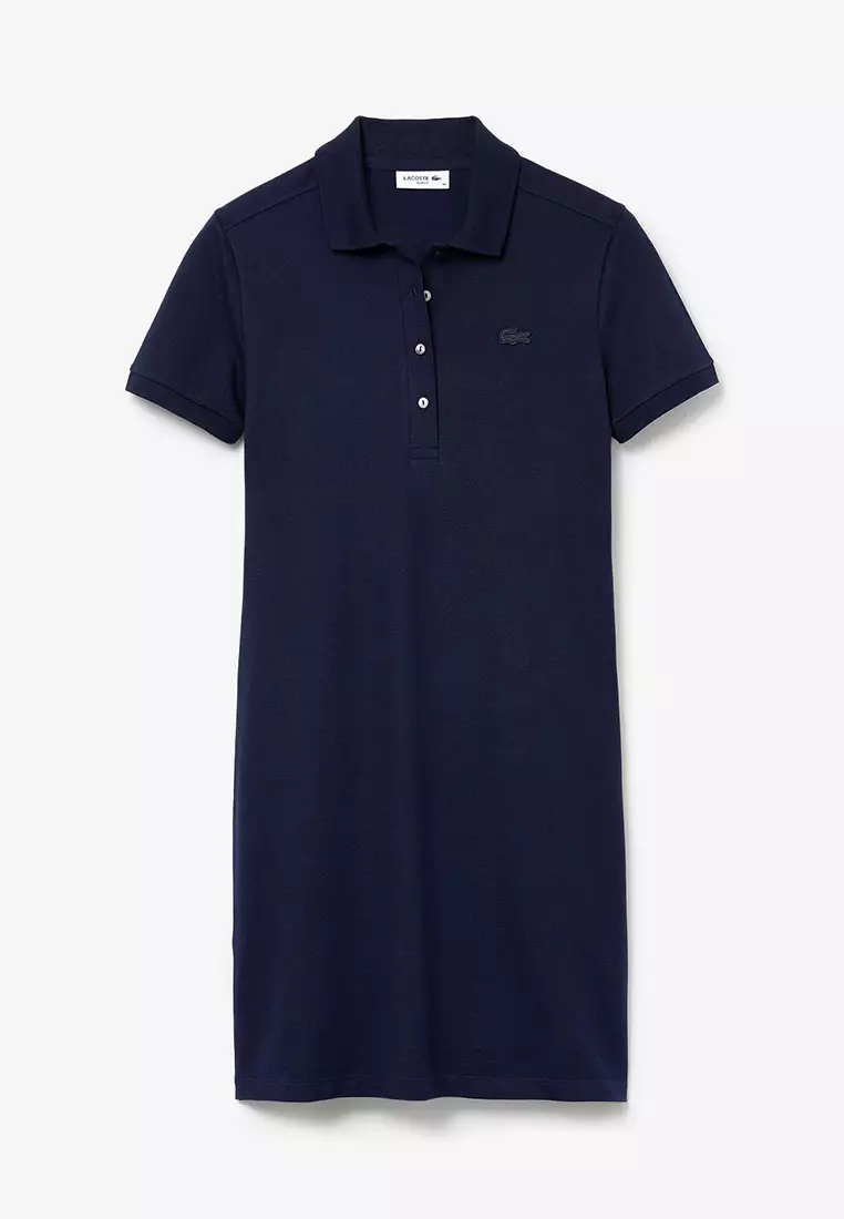 Women's Slim Fit V-Neck Stretch Piqué Polo