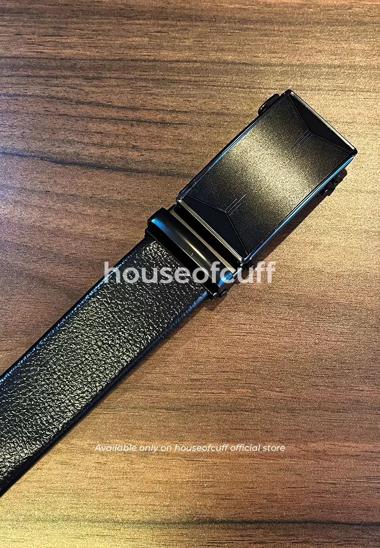 Houseofcuff ikat pinggang kulit rail hitam belt RL02