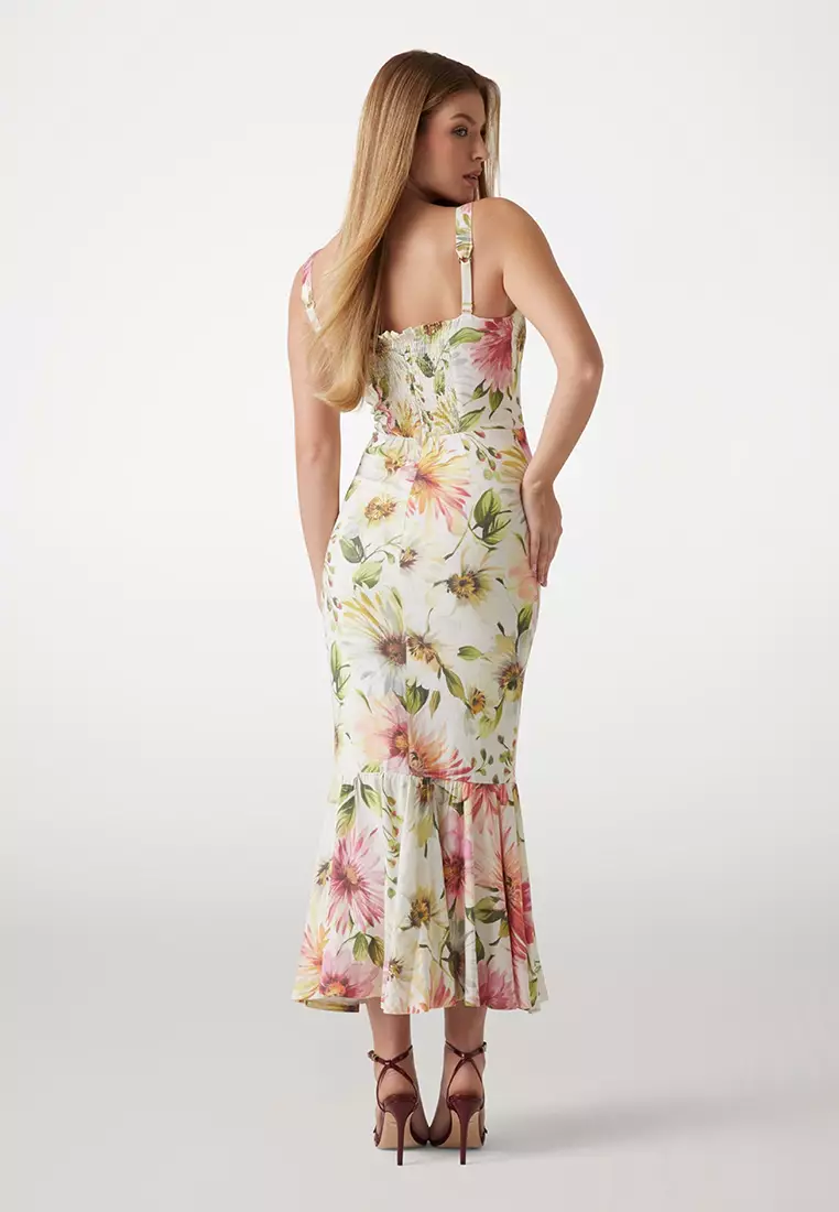 Fleur Straps Midi Dress
