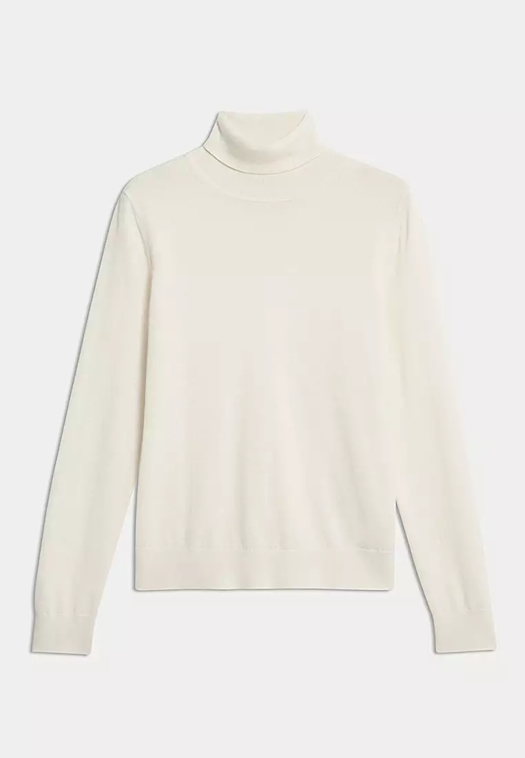 Pure Merino Wool Roll Neck Jumper