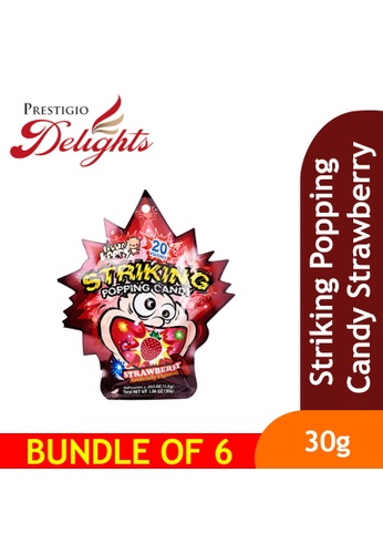 Prestigio Delights Striking Popping Candy Strawberry 30g Bundle of 6 6612EES2B83F9CGS_1