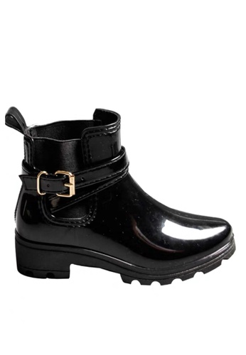 Twenty Eight Shoes black VANSA Shiny Short Rain Boots VSW-R610 7F3D7SH331248CGS_1