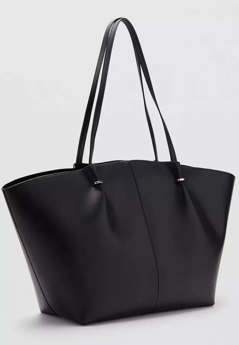 Shopper Bag with Metallic Details