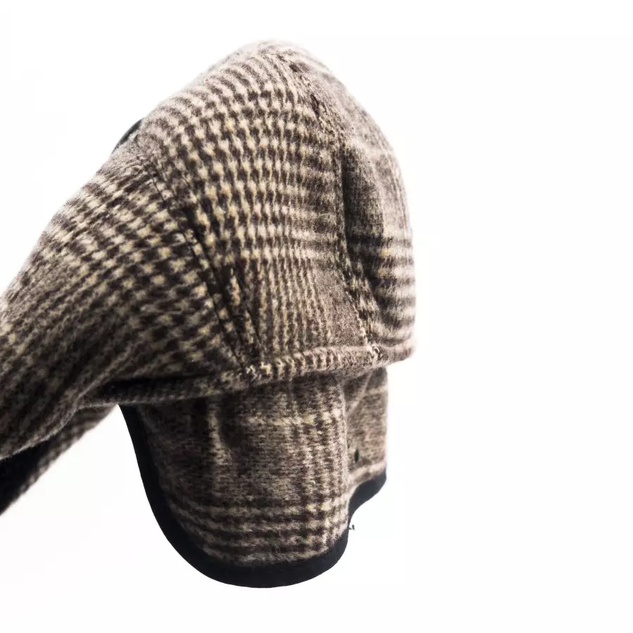 Houseofcuff Topi Painter Baret Hat Flatcap Button Line Brown