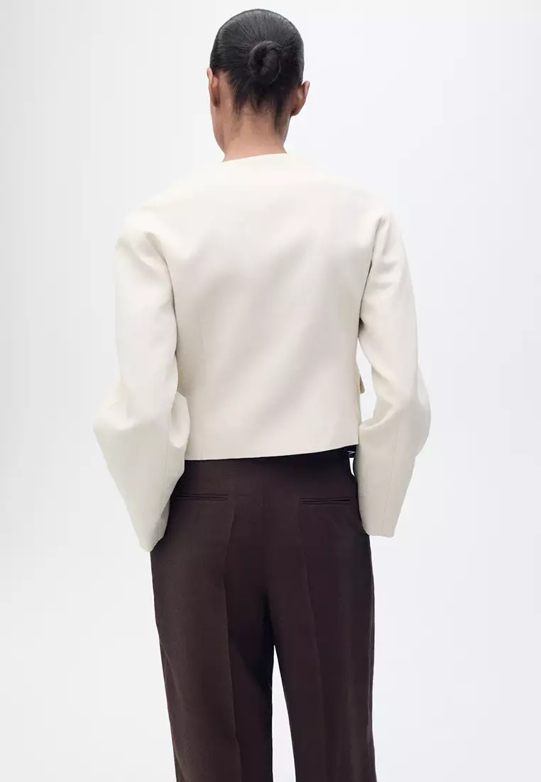 スペイン発送 MANGO ボタン付きリネンミックスジャケット 最新作 Buy Mango Linen-Blend Jacket with Buttons 2025 Online | ZALORA