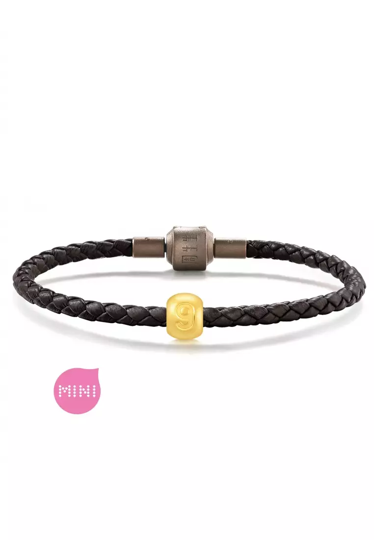 999 24K Solid Gold Number Nine Charm 93675C (Bracelet not included)