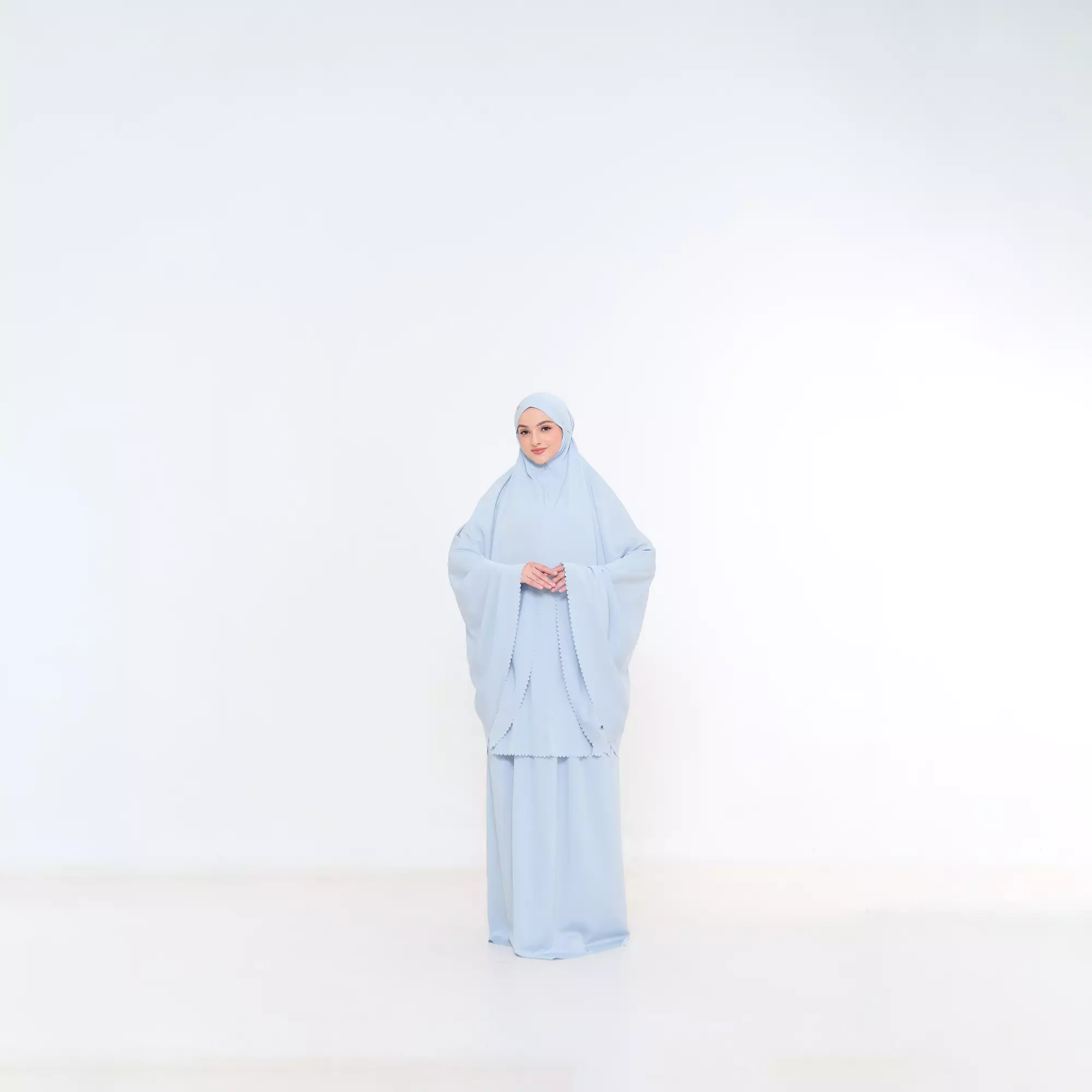 MFMW Marfa Mukena Dewasa 2in1 - Soft Blue - Soft Poly