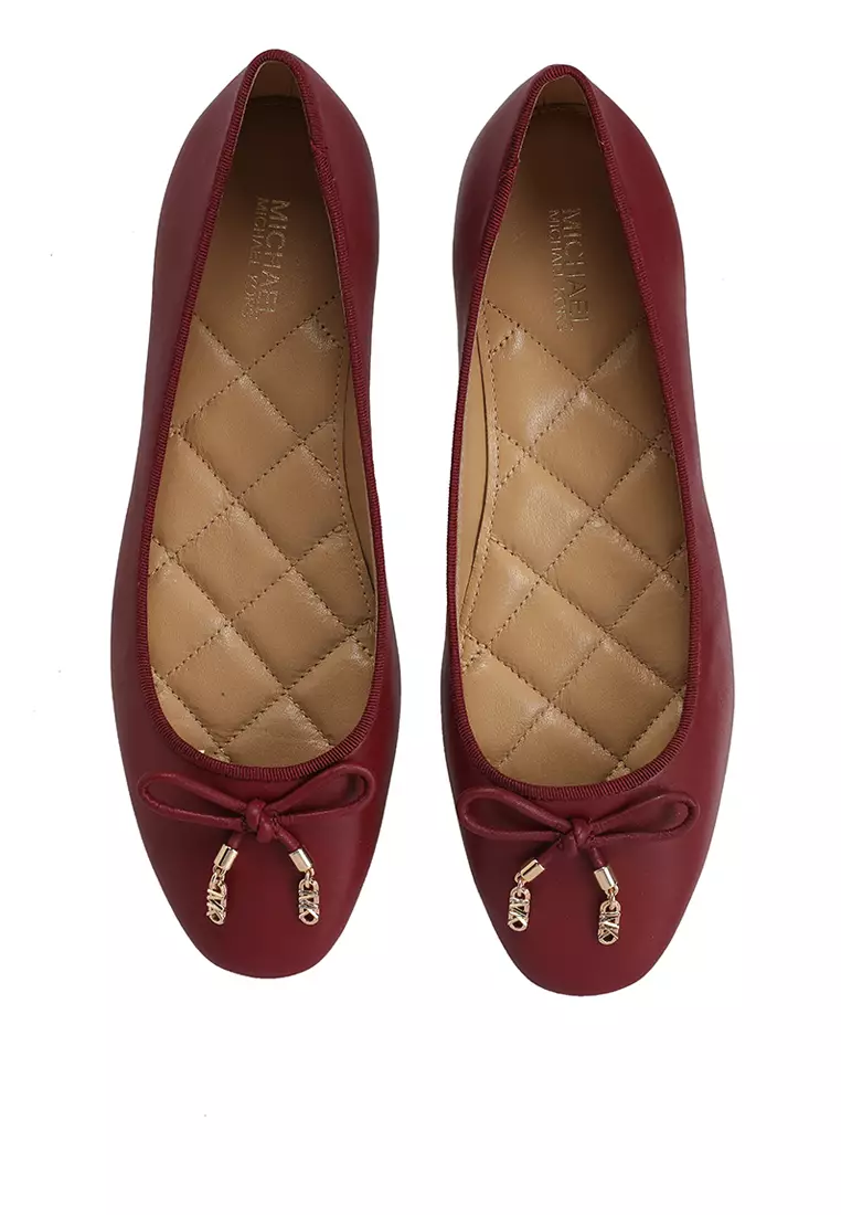 Michael kors burgundy flats discount