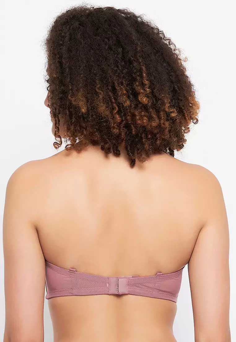 Clovia Padded Underwired Full Cup Strapless Multiway Bra in Soft Pink