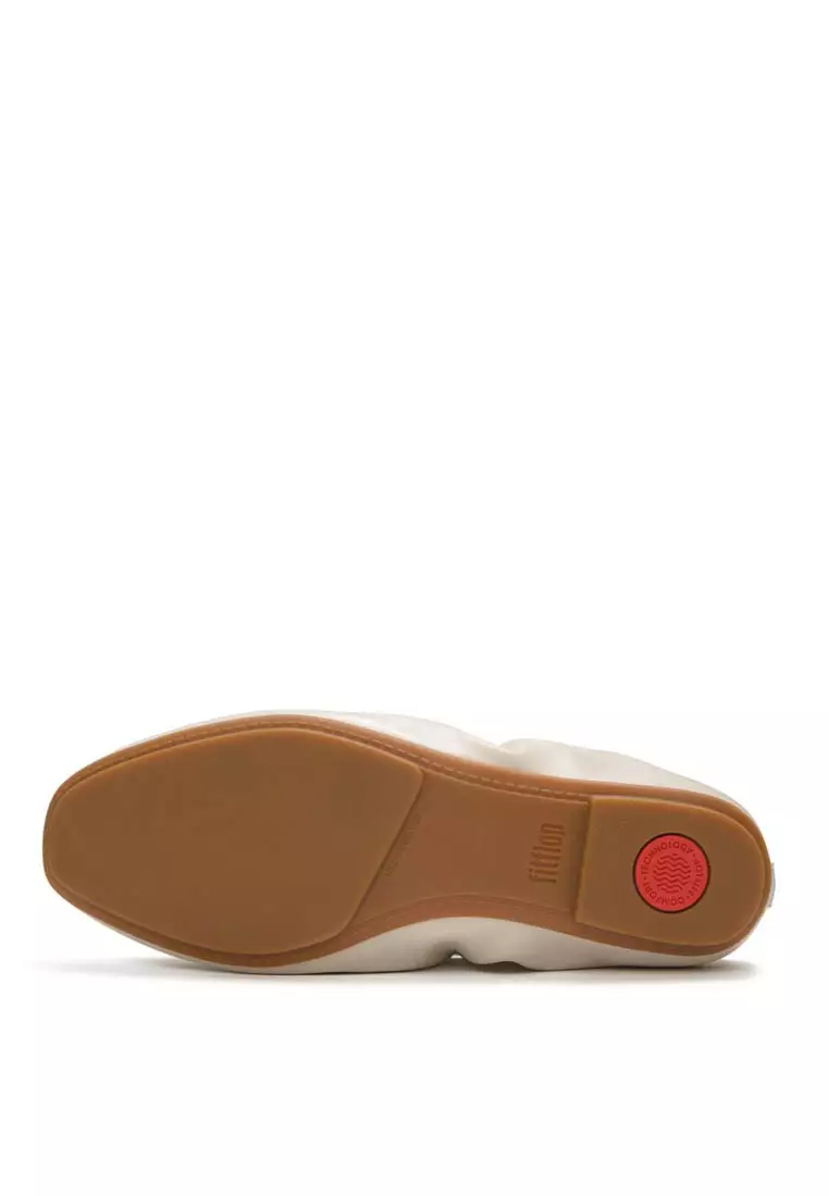 DELICATO Women's  Poise Leather Ballerinas - Hazy Taupe (AAC-E40)
