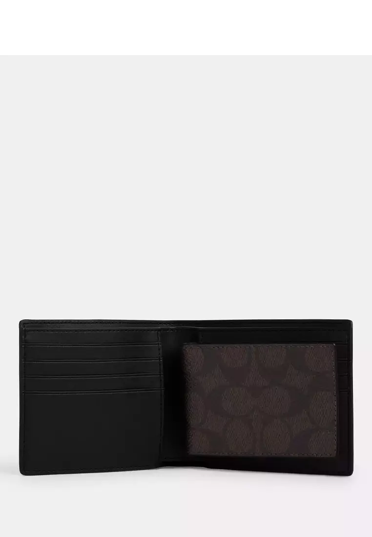 Boxed 3 In 1 Wallet Gift Set In Signature Canvas