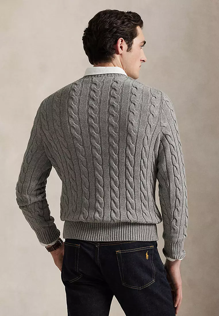 Cable-Knit Cotton Sweater