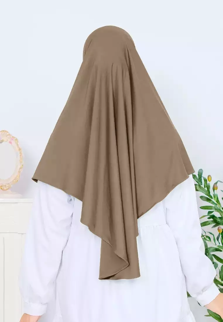 Cotton Bee - Kalea Bergo | Hijab Instan Malay | Jilbab Soft Pad Dagu - Olive Tint