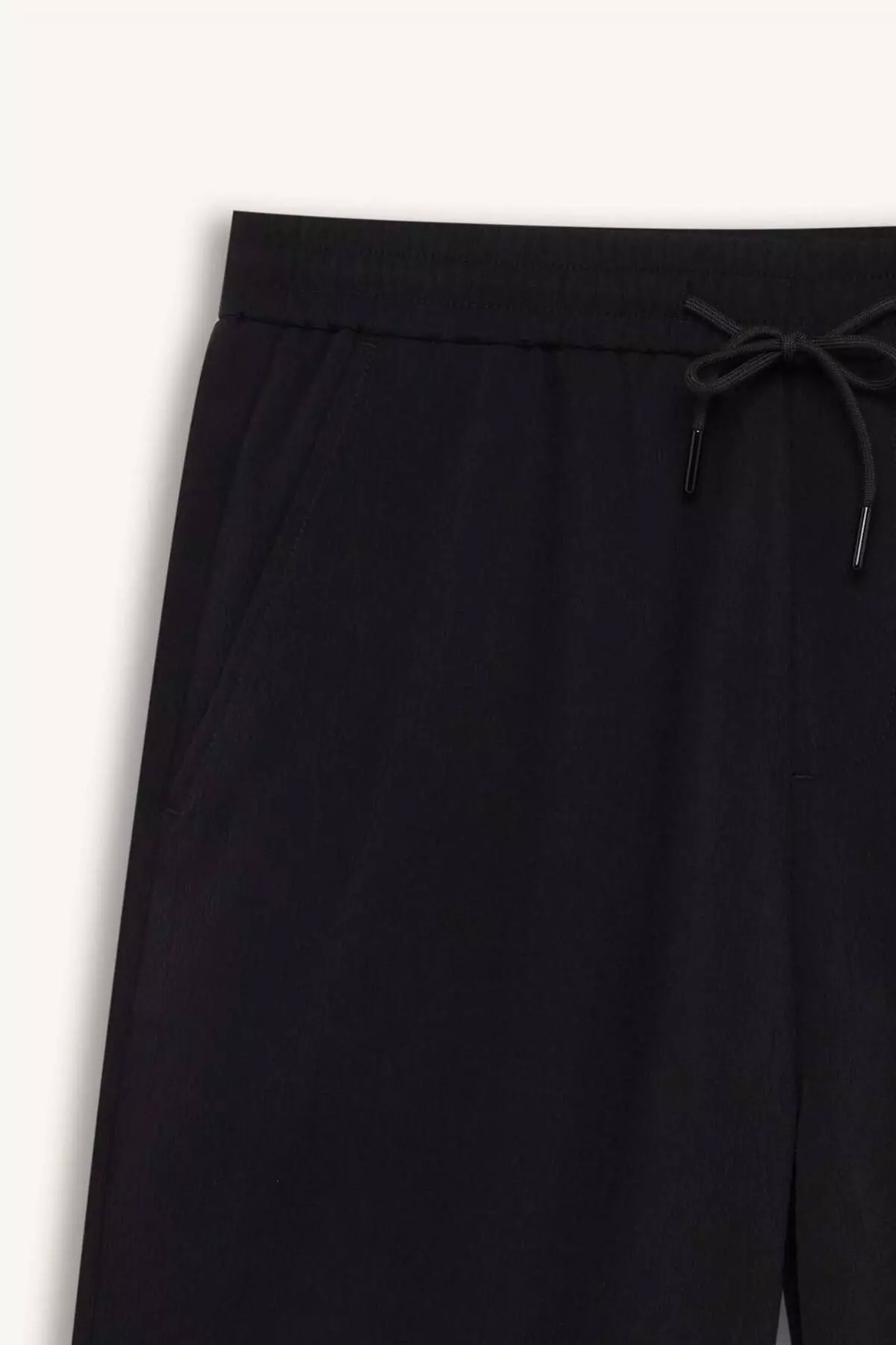 Regular Fit Waist Lace-Up Textured Bermuda Shorts D9451Ax25Sp