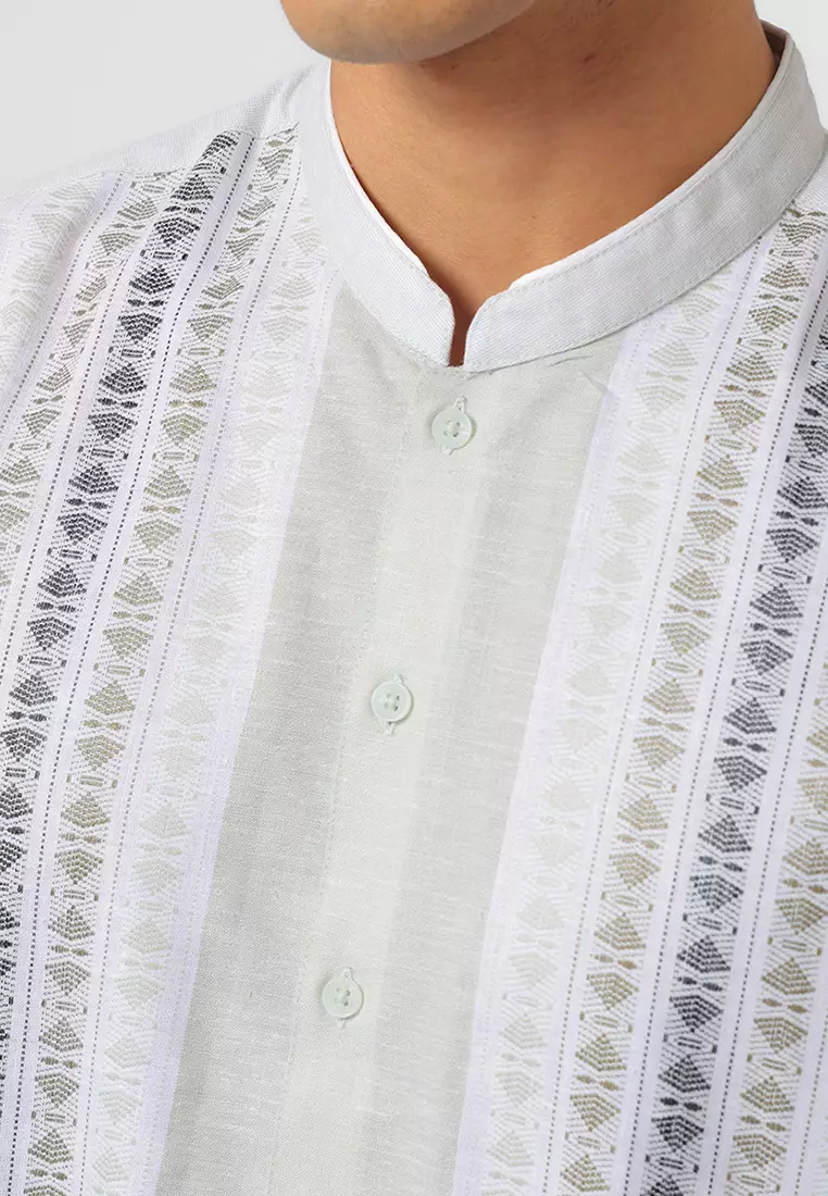 Kemeja Koko Pria Lengan Panjang Baju Muslim Pria KAIRO GREEN