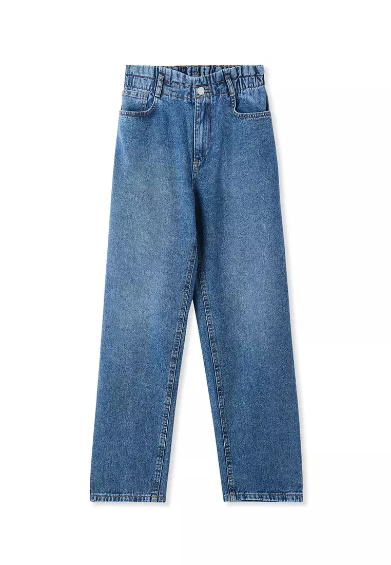 Woman Long Pants Jeans In Blu Denim Medio