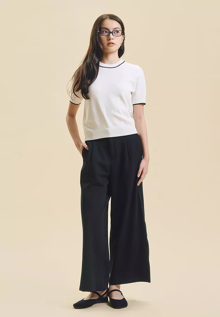 Dress Code Wide Pleated Trousers