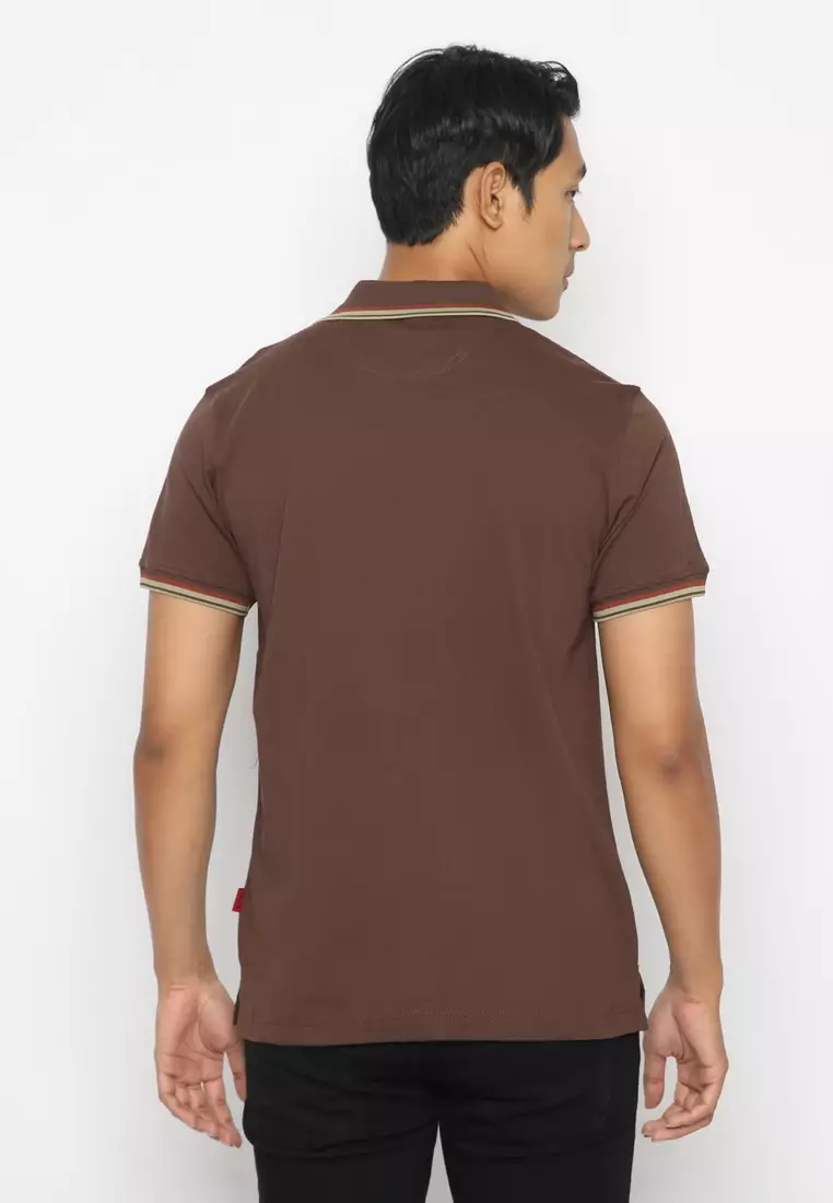 POLICE Polo Shirt Krah Stripes Pria 207200221