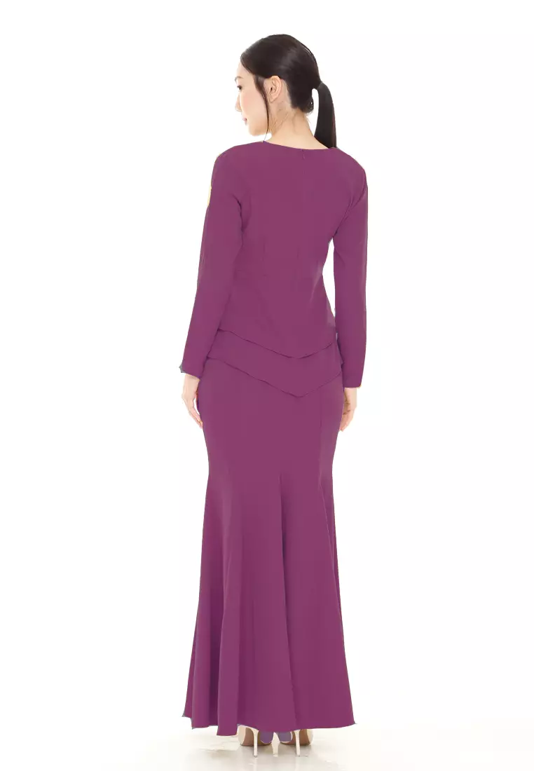 Serena Kurung Modern in Raspberry Purple