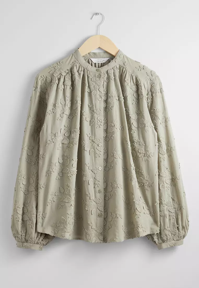 Buy & Other Stories Voluminous StandUp Collar Blouse 2024 Online