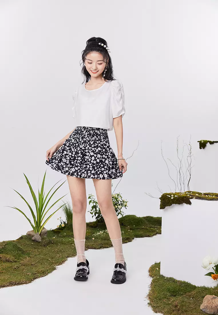 Floral tiered mini skirt new arrivals