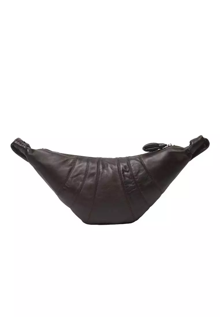 Small Croissant Bag Soft Nappa Leather Dark Chocolate BG0003LL095