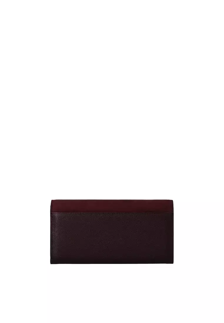 CR Valeria 2 Fold Wallet - Maroon