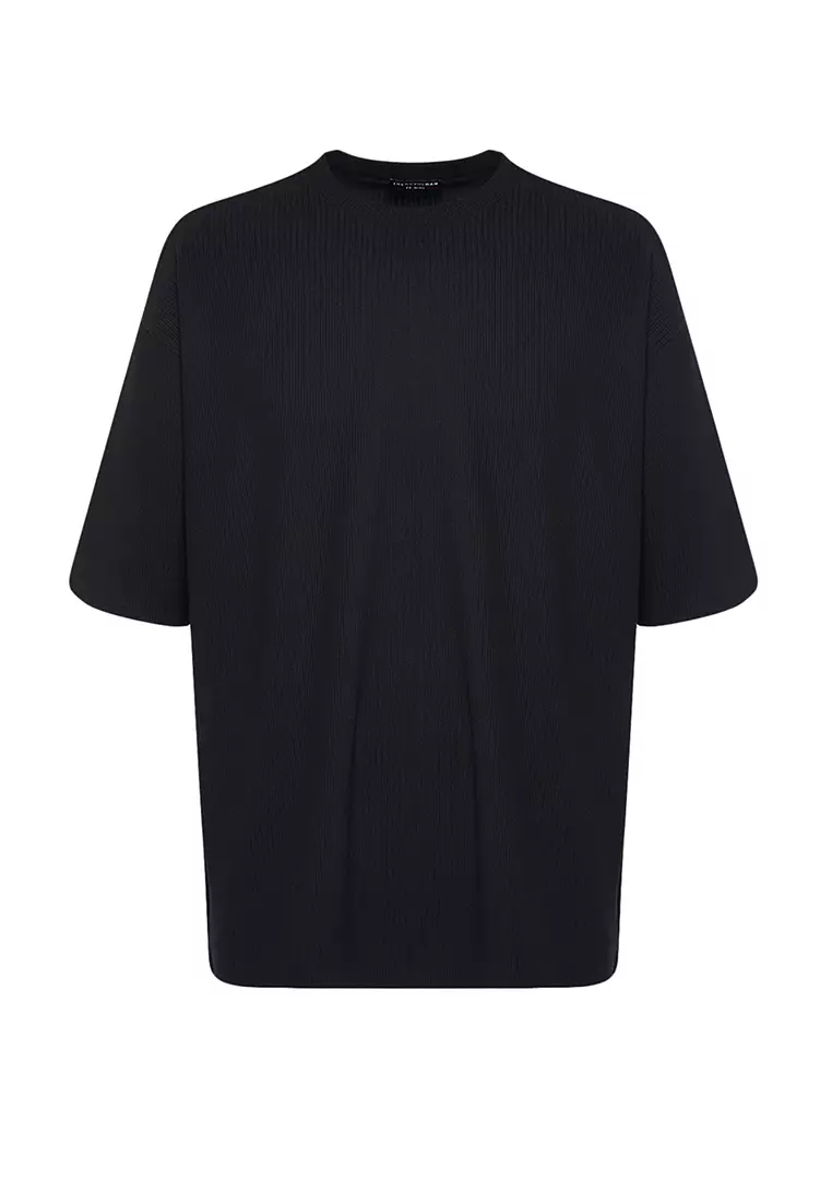 Crew Neck Textured T-Shirt