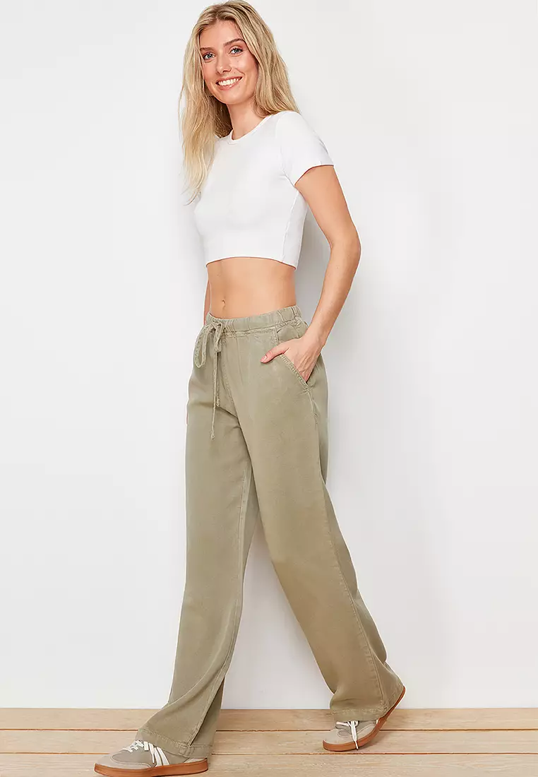 Lyocell High Waist Pants