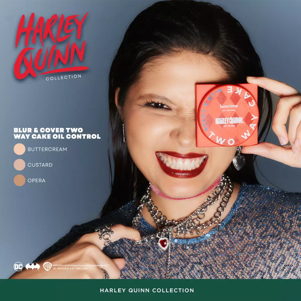 Luxcrime Harley Quinn Blur & Cover Two Way Cake Oil Control - Opera