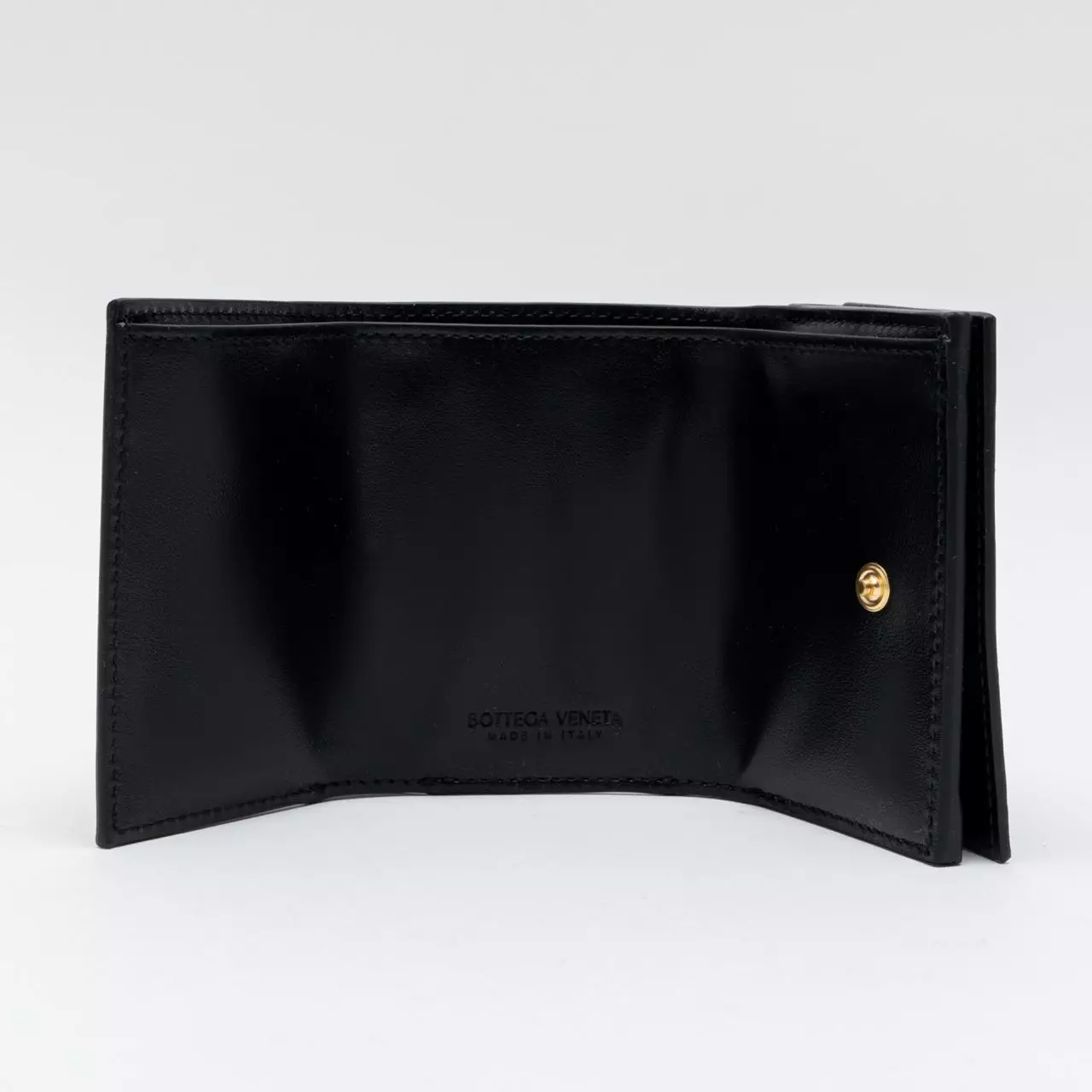 Jual Bottega Veneta Intrecciato Tiny Trifold Wallet Black