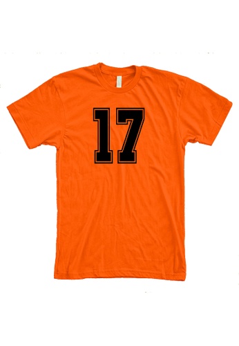 MRL Prints orange Number Shirt 17 T-Shirt Customized Jersey 6D064AAD7DC474GS_1