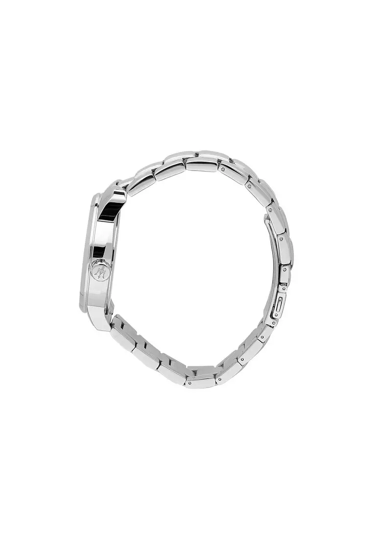 【2 Years Warranty】Maserati Successo - 44mm Silver Stainless Steel Men's Quartz Watch R8853121004 With Luminous Dial Hands