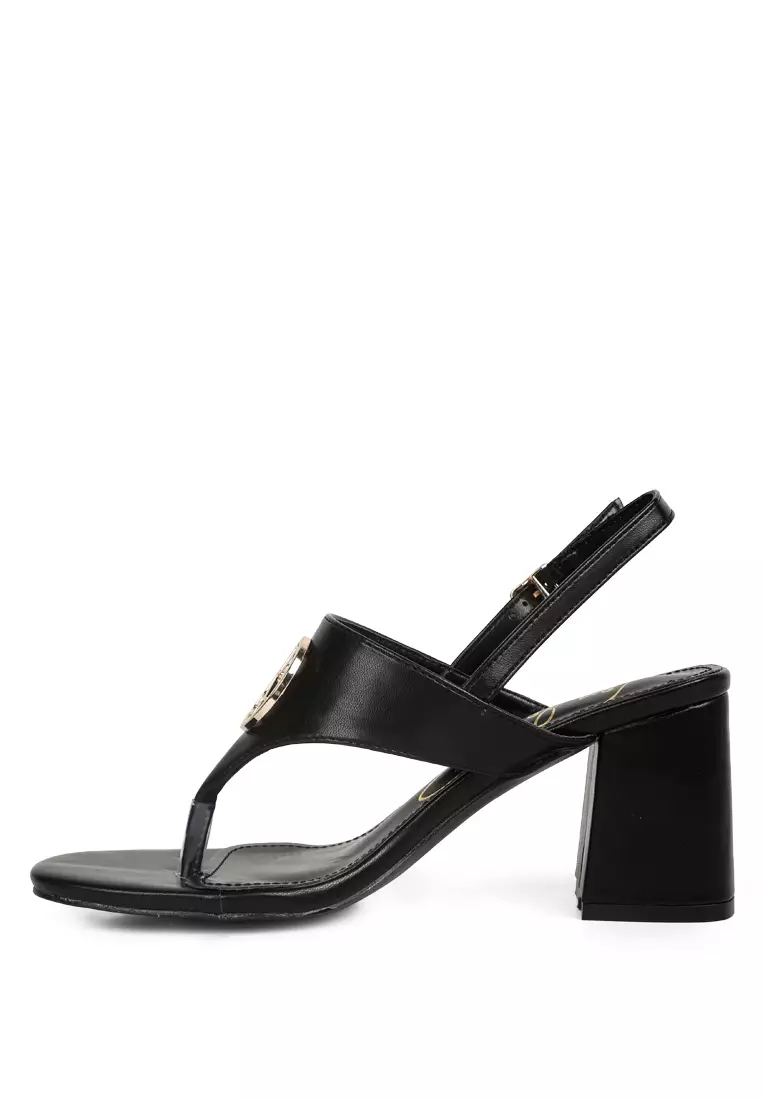 London thong cheap block heel sandals