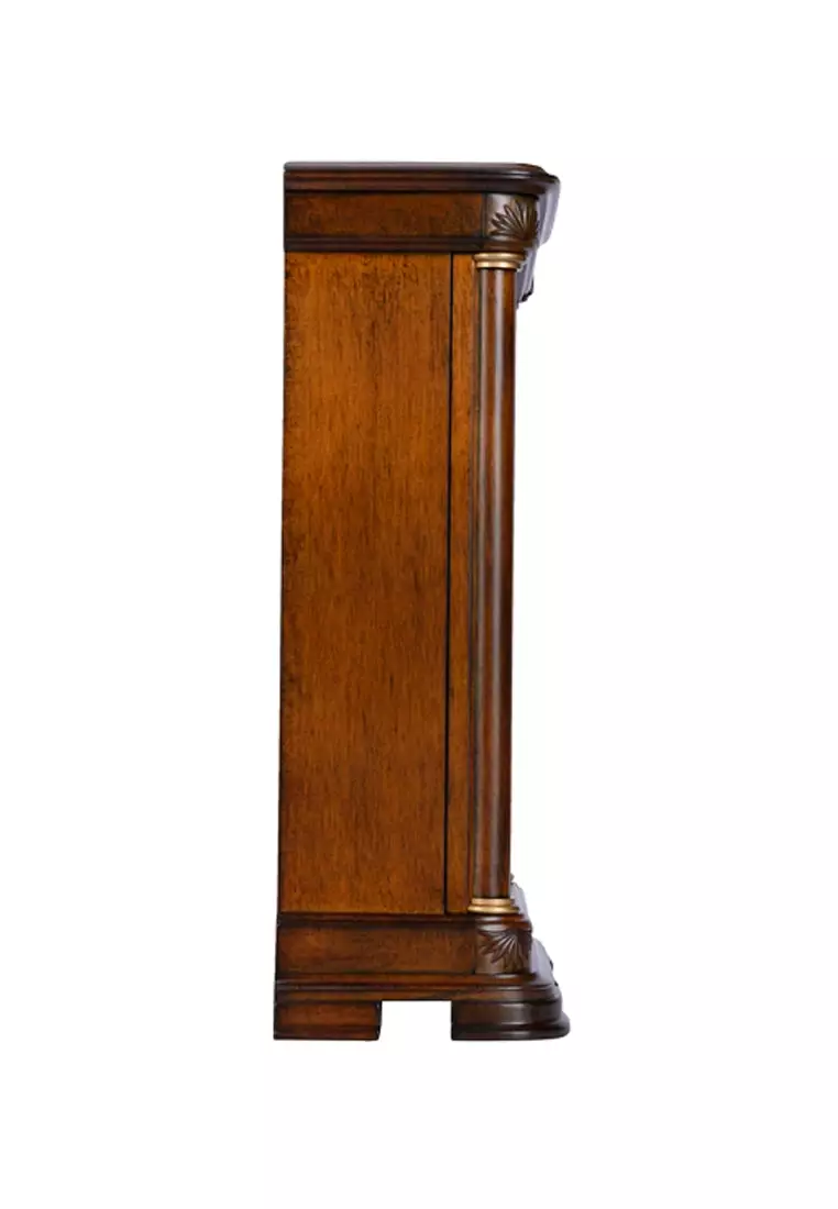 Jam Meja Seiko QXQ008 QXQ008B Wooden Case Brown Color Cream Dial Chimes Pendulum Standing Anniversary Mantel Clock Original Garansi Resmi