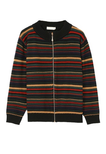 Its Me multi Striped Hooded Knitted Jacket 75C5DAA031DBF6GS_1